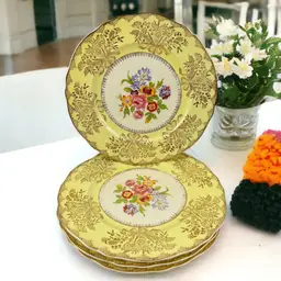 Vintage 1940’s Steubenville Rococo Dinner Plate 11" Floral #2050