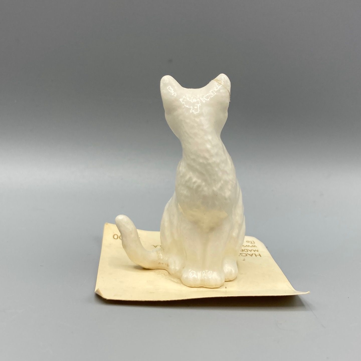 くつろぎシャム猫 Hagen-Renaker Niknax · Hagen Renaker Sitting White Cat with Blue Eyes - READ