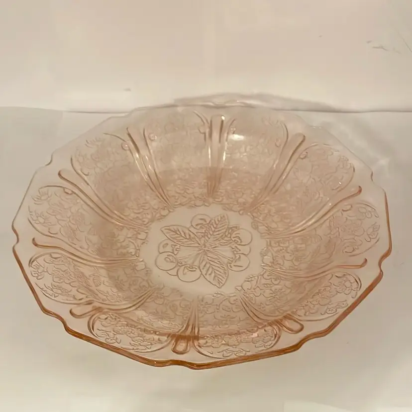 #532 Jeanette Cherry Blossom Pink 7.75” Flat Soup Bowl