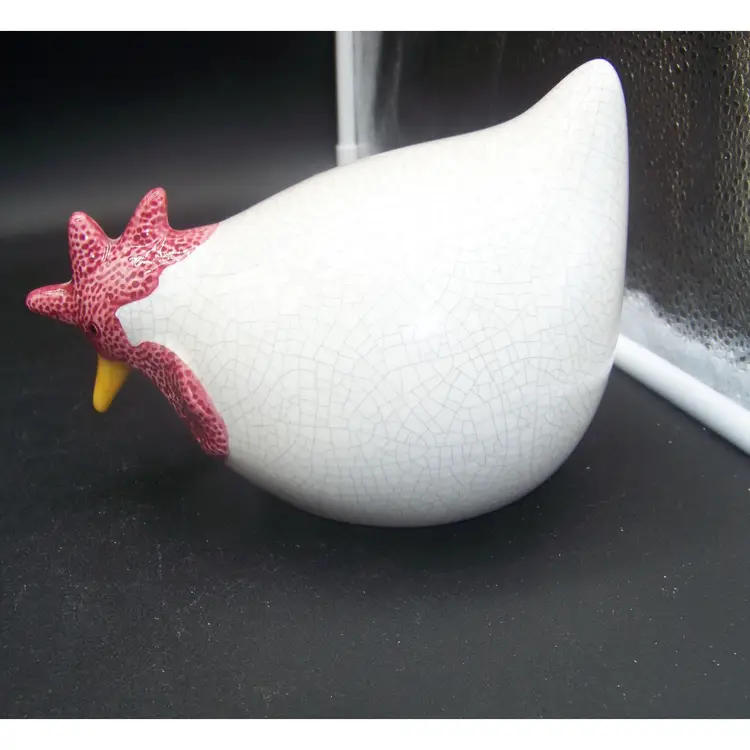 Vintage CBK LTD Crackle Glazed Pecking Chicken