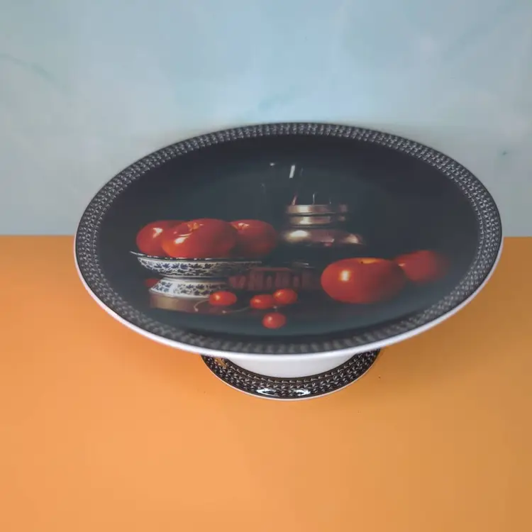 Bernardaud Limoges Jean Claude Chauray "Pommes" 5.5" Footed Plate