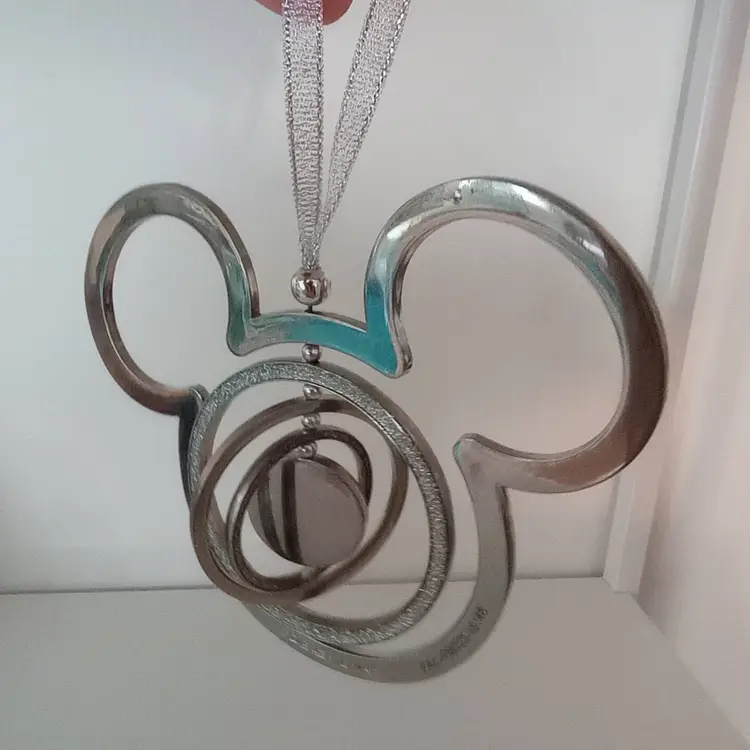 Metal Mickey Mouse Spinner Ornament