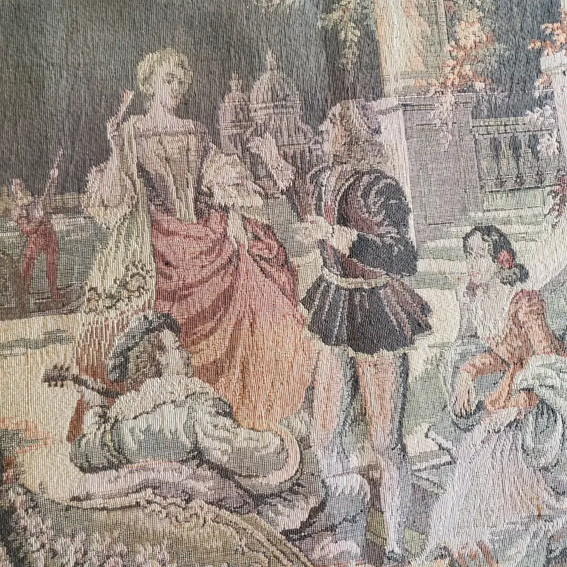 Tapestry Victorian Scene Belgium