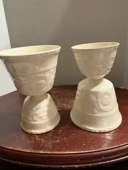 Wedgwood Patrician Ivory Double Egg Cups, Set Of 2
