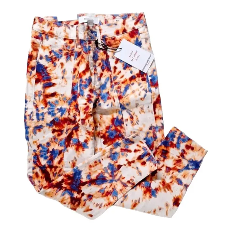 SkinnyGirl Reagan High-Rise Skinny Ankle Jeans in Splash Tie Dye ~ Skinny Girl