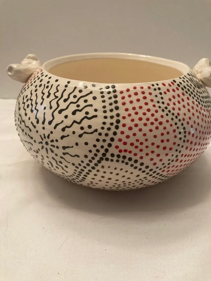 Pottery Bowl Signed JMK