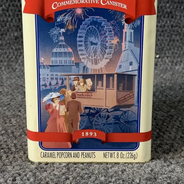 Vintage Cracker Jack 100th anniversary Commemorative Collectors Tin 1893 ~1993 123