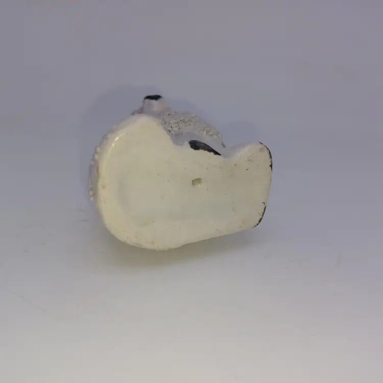 1870's Small Antique English Beswick Staffordshire Poodle Dog Ceramic Statue
