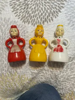 Set Of 3 1950s Merry Maid Sprinkle Bottles