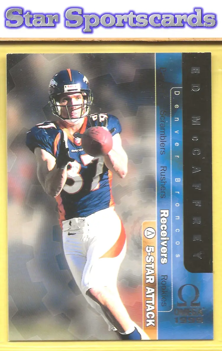 1999 Pacific Omega #19 Ed McCaffrey 5-Star Attack Denver Broncos