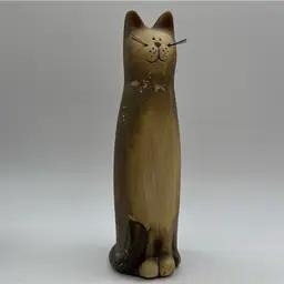 Vintage Tall Cat Made With Red Clay