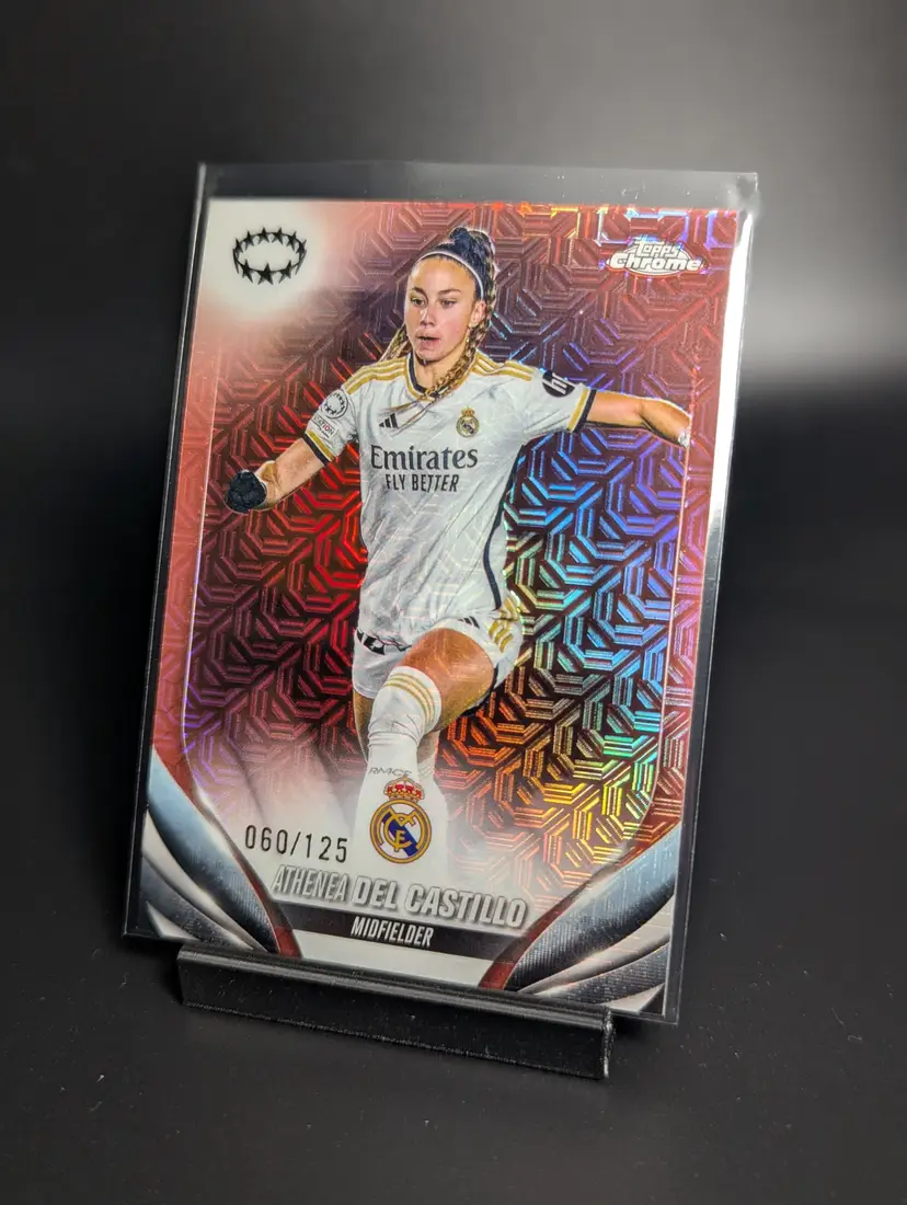 2023-24 Topps Chrome UWCL Athenea Del Castillo Rose Gold Mojo /125 Real Madrid