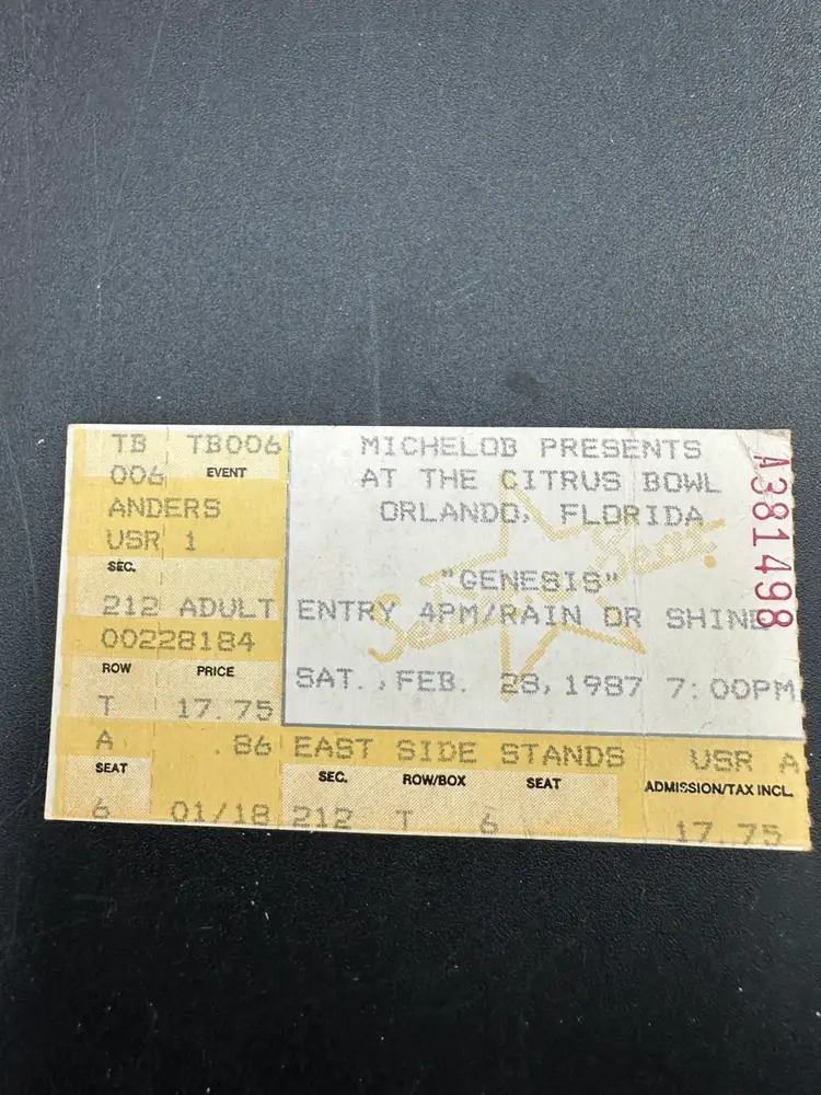 VTG 1987 GENISIS & 1987 BILLY JOEL Concert Ticket Stubs