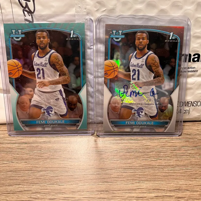 Bowman Chrome Femi Odukale Auto /499 & Teal /299 Seton Hall New Mexico State