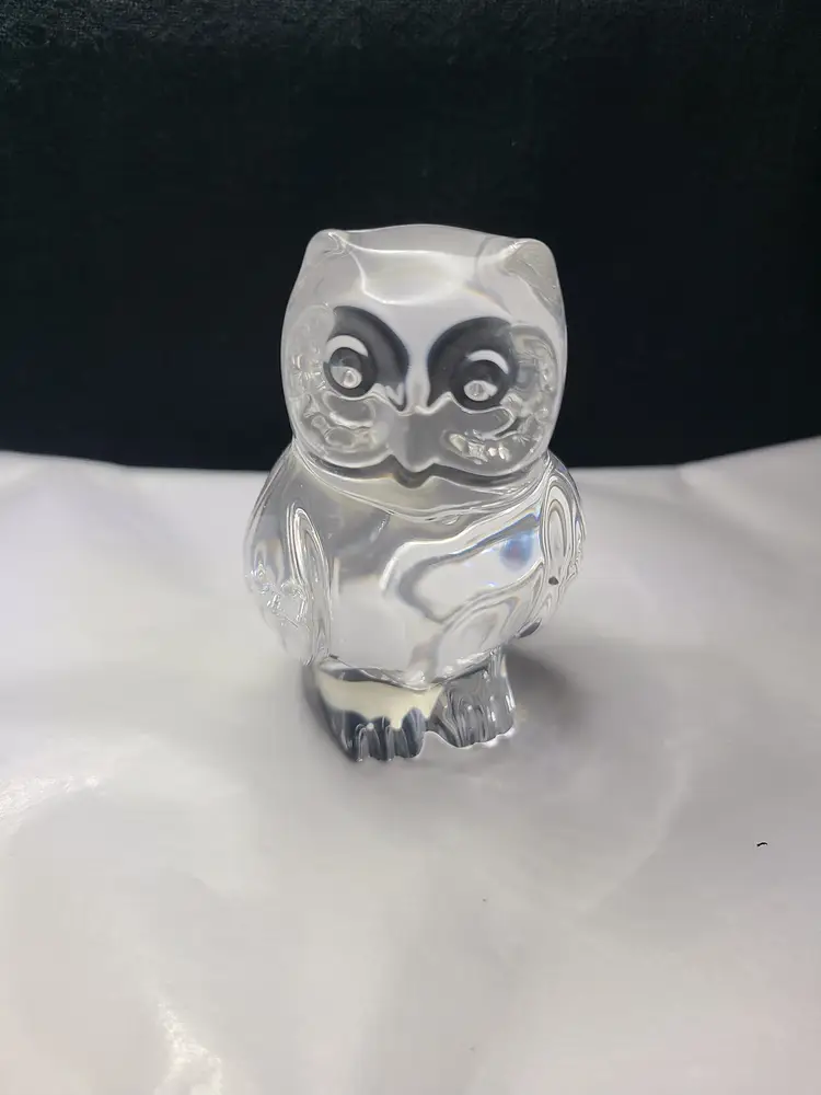 Lot of 4 Princess House Crystal Owl, Dog, Duck & Teddy Bear Paperweights