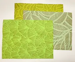 Hand Dyed Papers - Green Leaves #1