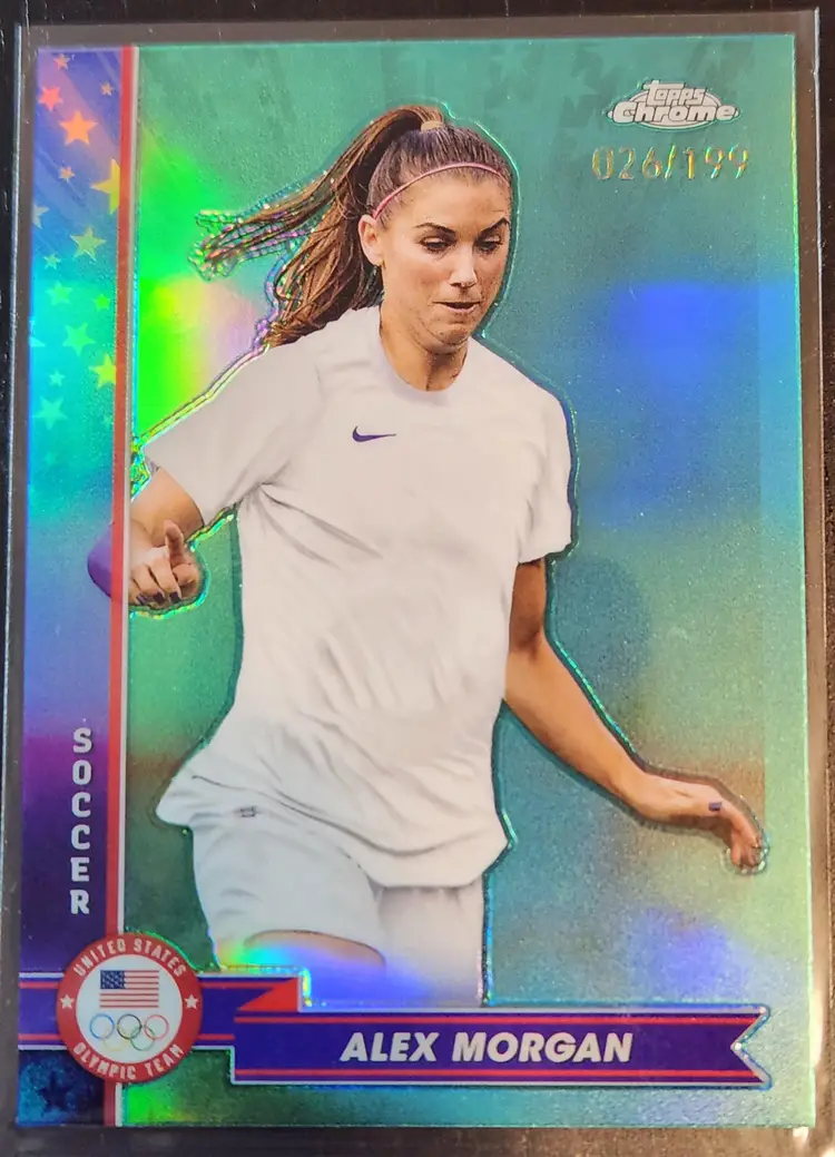 2024 Topps Chrome Olympics Alex Morgan Aqua Refractor /199