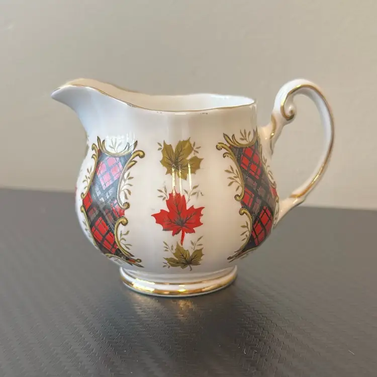 Royal Adderley Maple Leaf Tartan Creamer Pitcher Ridgway Potteries - One Call Out