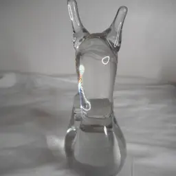 Vintage Art Glass Snail Paperweight Figurine Large Glass Figurine Signed