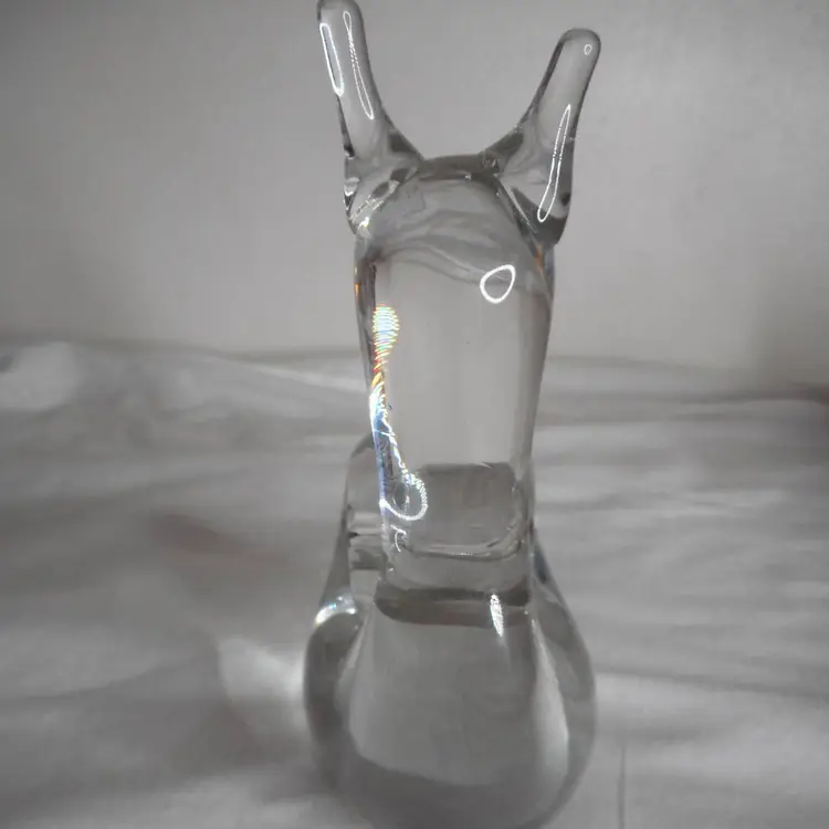 Vintage Art Glass Snail Paperweight Figurine Large Glass Figurine Signed