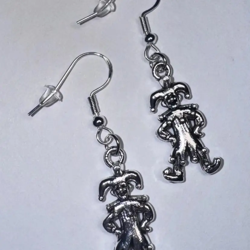 Joker or clown Charm Handmade Dangle/Fishhook Earrings NEW