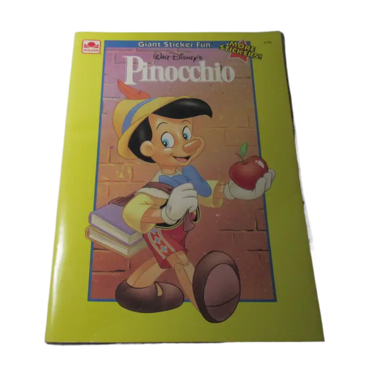 3 Disney Giant Sticked Fun Books Pinnochio, 101 Dalmations and Little Mermaid