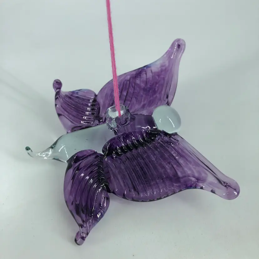 Hand-Blown Art Glass Butterfly