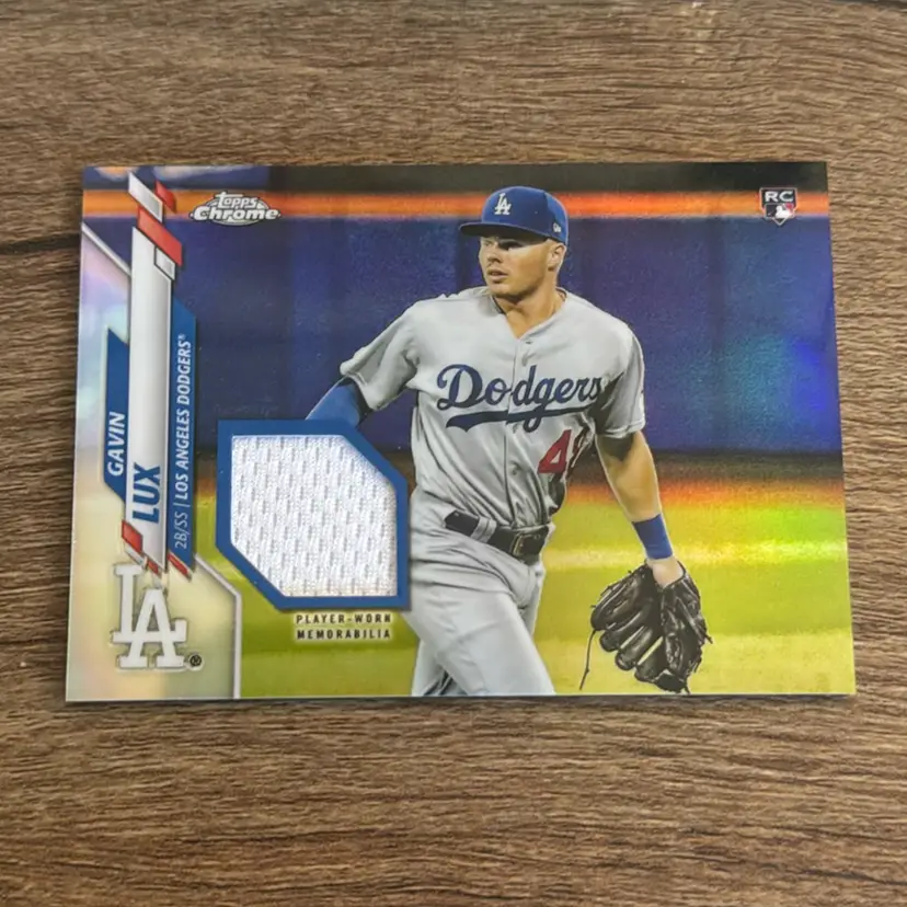 Gavin Lux
2020 Topps Chrome Complete Set RC Rookie Relic 
Los Angeles Dodgers 