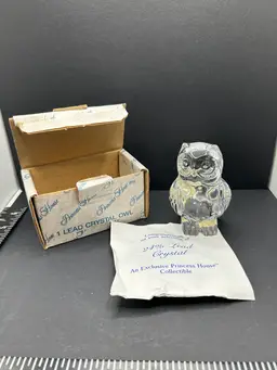 Princess House Lead Crystal Owl