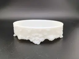 Vintage milk glass trinket dish (no lid)