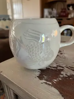 Silver Koi Fish Mug By Anthropologie
