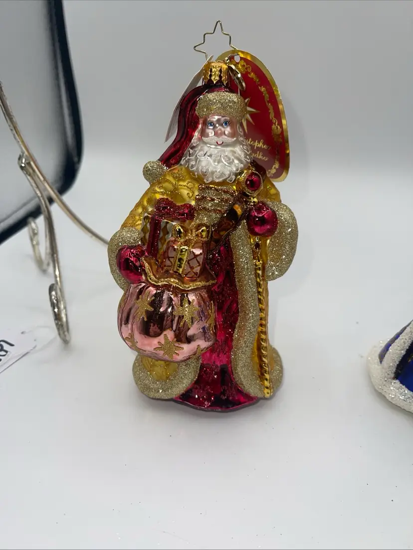Christopher Radko Golden Spectacular Santa # 1017686 With Tags 7” Tall 2014