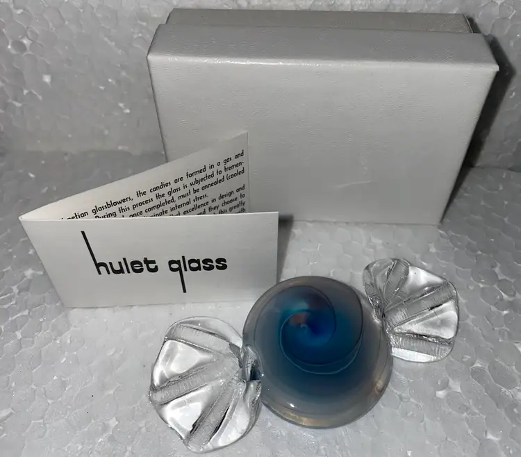 Ultra Rare Vintage Hulet Lampwork Glass Candy 3"