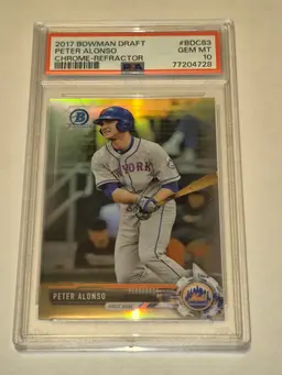 Peter Alonso 2017 Bowman Draft Chrome Refractor #BDC-83 PSA 10 Mets