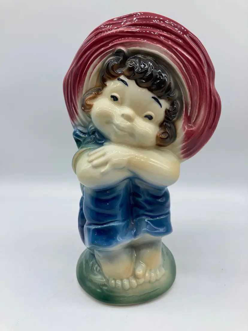 Royal Copley Barefooted Girl Planter/Vase, 7.5 inches