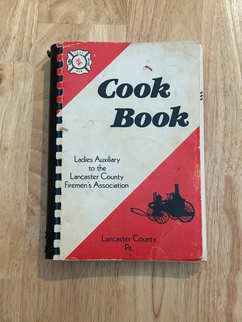Vintage Cookbook 1983 Firemans Auxiliary Regional Community Lancaster Pa Book