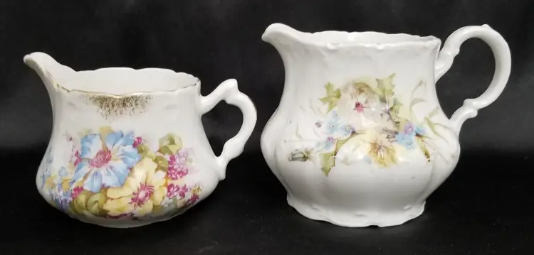 Antique Pair of Porcelain Creamers