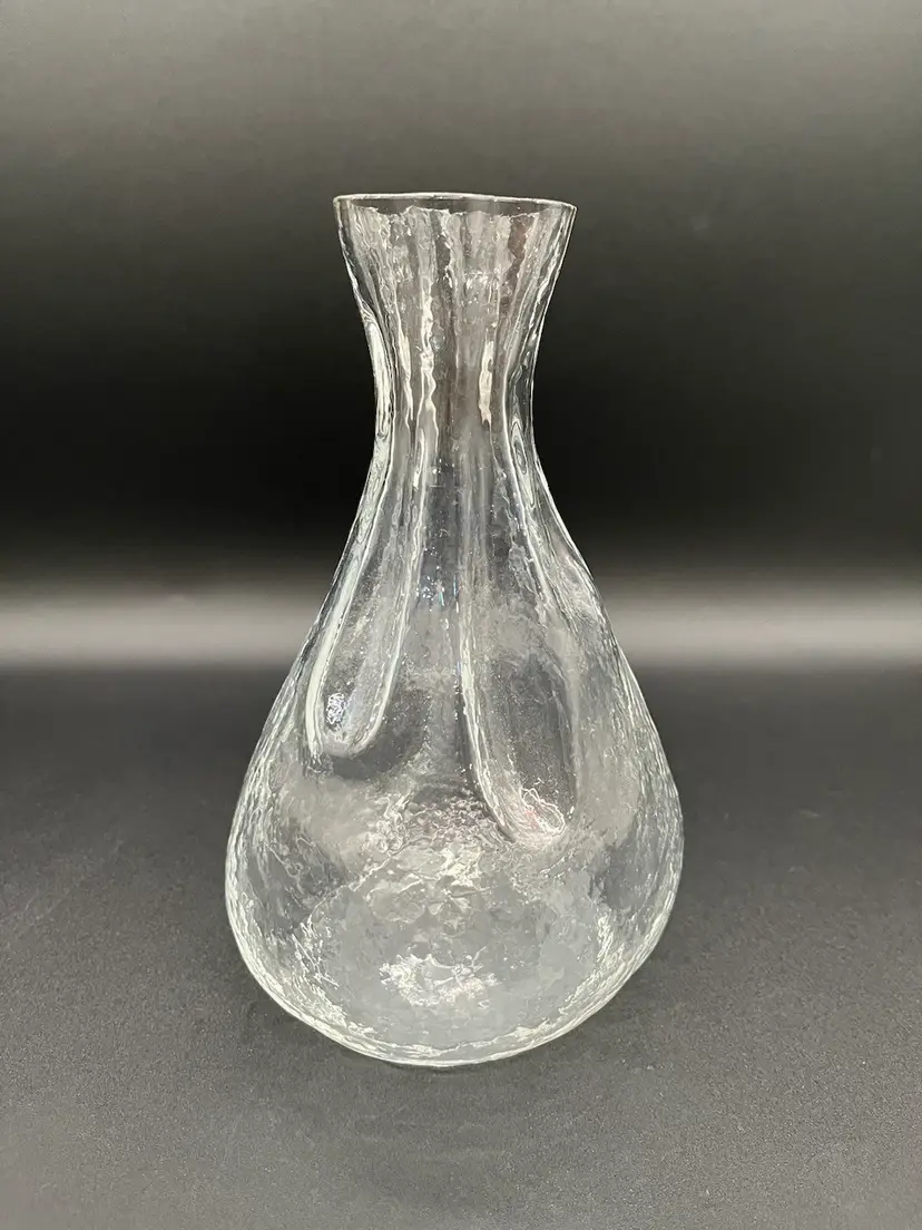 #11 Glasbruk Finnish Art Glass Sack Bag Vase 8”🏺
