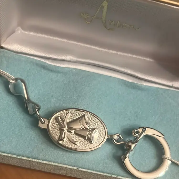 Vintage Christmas Bells Keychain Original Box & Instructions 3” x 2”