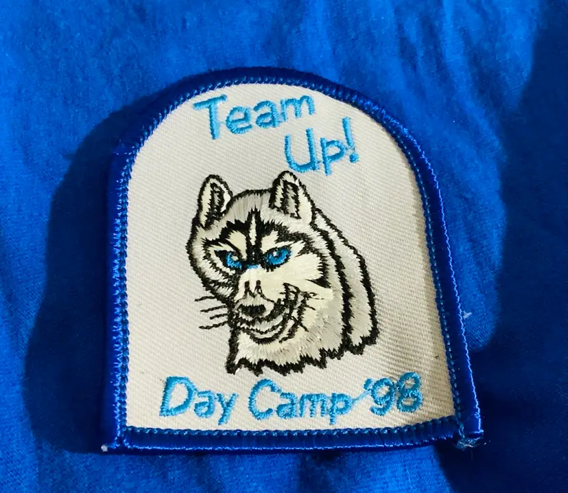 Vintage Scouting Fun Patch : Team Up Day Camp ‘98