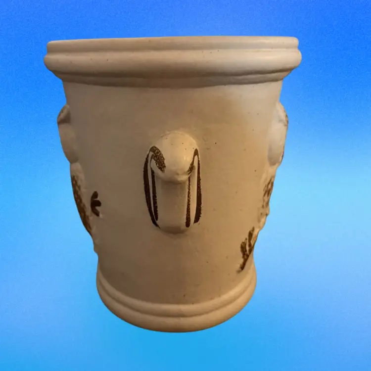 Large Ceramic (I Think) Owl Planter Marked Made In The Usa On Bottom