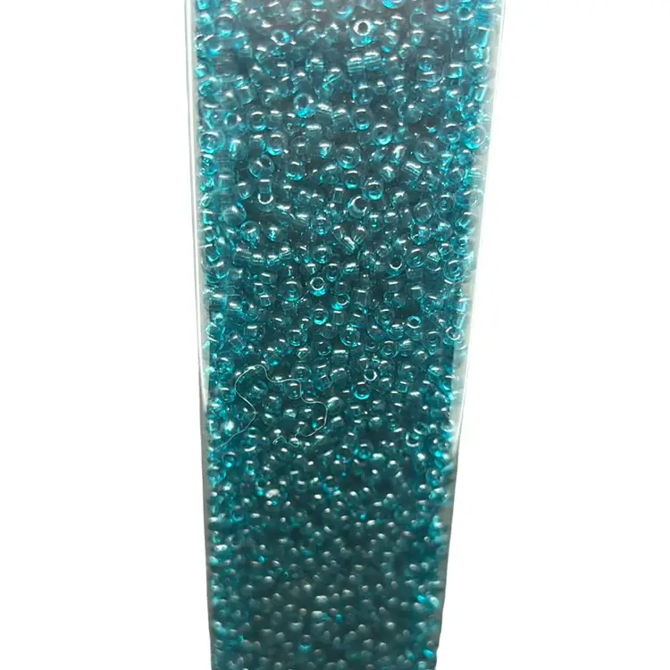 Transparent Turquoise Bead Treasures 12/0 Glass Seed Beads
