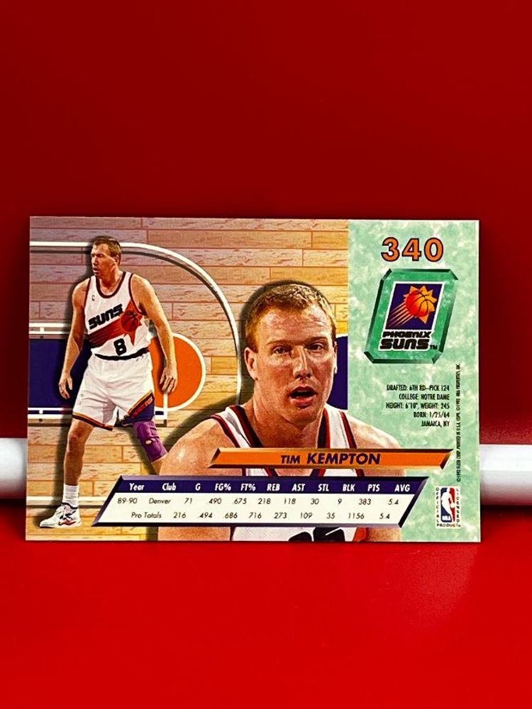 1993 Fleer Ultra Collector Basketball Trading Card Suns Tim Kempton #340