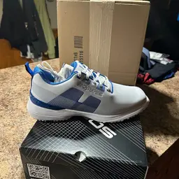 Sqairz Velo Golf Shoes Blue/White New 10.5