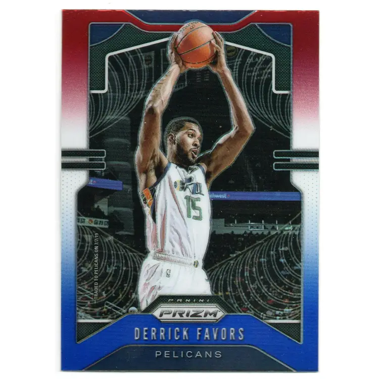 2019-20 Panini Prizm Basketball #169 Derrick Favors Red, White, and Blue Prizm