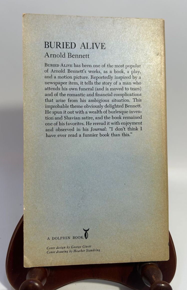 Vintage 'Buried Alive' Arnold Bennett Paperback Book 1976 Dolphin Books