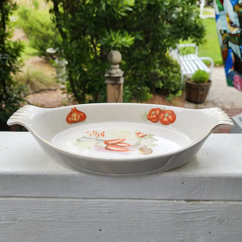 Vintage Vegetable Dish Made In 1957-9 1/2" x 5"