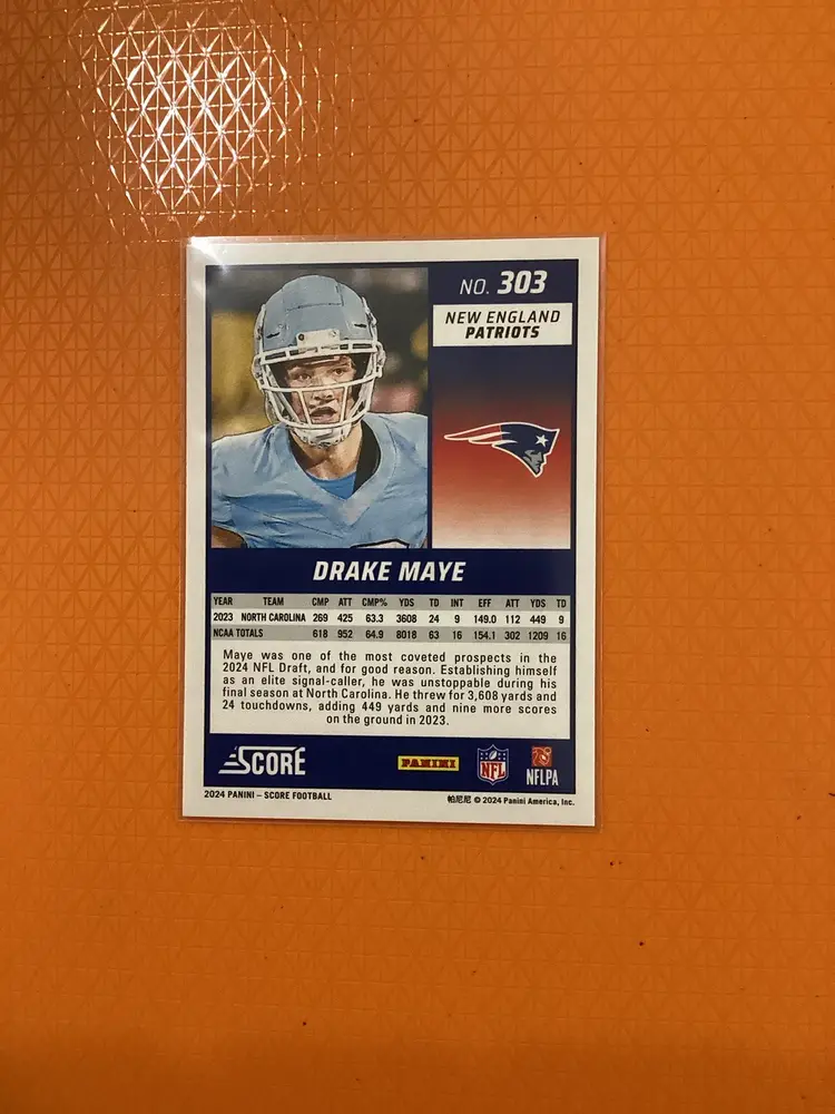 DRAKE MAYE 2024 Score RC #303- New England Patriots