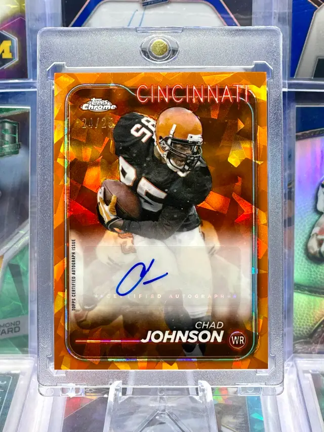Chad Ochocinco Johnson 2024 Topps Chrome /25 AUTO Autograph Orange Ice Refractor Cincinnati Bengals