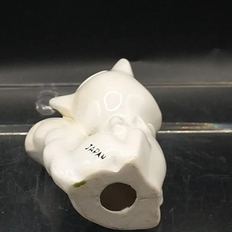 Vintage Squirrel Figurine Pink Hat Ceramic Made in Japan